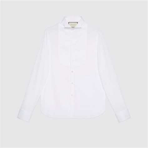 pechera gucci hombre|Camisa de algodón con pechera en blanco .